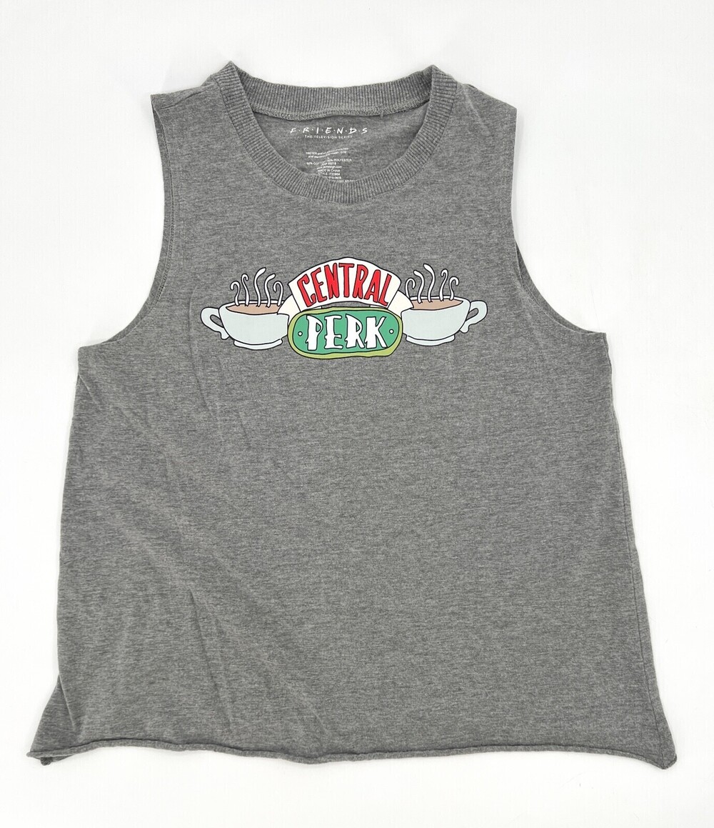 FRIENDS Television Shirt Womens Large Gray Tank Top Sleeveless T-Shirt TV Joey R